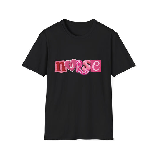 Nurse Pink Letters Tee
